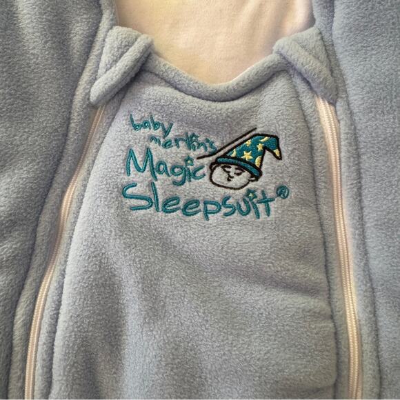 NWT Baby Blue Magic Sleepsuit Microfleece Baby Transition Swaddle 3-6M - Picture 4 of 5